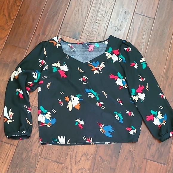 The Limited Black Abstract Floral Blouse size XL - Picture 1 of 7